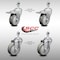 Service Caster 4 Inch SS Gray Polyurethane 1/2 Inch Threaded Stem Caster Total Lock Brake, 2PK SCC-SSTSTTL20S414-PPUB-121315-2-S-2 - alternate 1